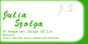 julia szolga business card